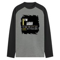 Male Raglan T-Shirt | Men's Regular Fit | 180 GSM Bio-Washed Fabric | Double Stitched, Ribbed Neck | Personalized | Typography | Sarcasm | Self-confidence | Everyday | Assertive | I’m Never Wrong