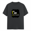 Male Classic Crew T-Shirt | Men's Regular Fit | 180 GSM Bio-Washed Cotton | Pre-Shrunk, Double-Stitched | Personalized | Typography | Sarcasm | Self-confidence | Everyday | Assertive | I’m Never Wrong - front - Steel Grey - mockup 1