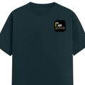 Male Classic Crew T-Shirt | Men's Regular Fit | 180 GSM Bio-Washed Cotton | Pre-Shrunk, Double-Stitched | Personalized | Typography | Sarcasm | Self-confidence | Everyday | Assertive | I’m Never Wrong - left pocket - Petrol Blue - mockup 3