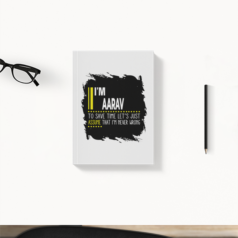 Daily Planner | 3-Month Undated | Soft-Bound | 204 Pages, Dotted Notes | Unisex Adult | Personalized | Typography | Sarcasm | Self-confidence | Everyday | Assertive | I’m Never Wrong - front - White - mockup 1