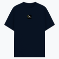 Basic T-Shirt | Unisex Fit XS-2XL | 180 GSM Poly-Cotton Blend | Soft Finish, Durable | Adults | Personalized | Typography | Sarcasm | Self-confidence | Everyday | Assertive | I’m Never Wrong - front - Navy melange - mockup 1