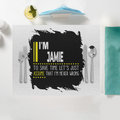 Placemat | Standard Dining | 100% Polyester | Durable, Fade-Proof, Soft | Unisex | Personalized | Typography | Sarcasm | Self-confidence | Everyday | Assertive | I’m Never Wrong - front - White - mockup 1