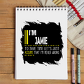 Sketchbook | A5 Size | 140 GSM Paper | Spiral Bound | Unisex | Personalized | Typography | Sarcasm | Self-confidence | Everyday | Assertive | I’m Never Wrong - front - White - mockup 1