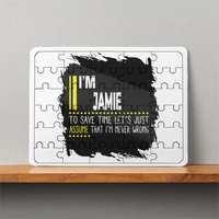 MDF Wooden Puzzle | 6x8 Inch 30 Pieces | Glossy Finish | Durable, Waterproof | Kids & Adults | Personalized | Typography | Sarcasm | Self-confidence | Everyday | Assertive | I’m Never Wrong