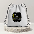 Drawstring Bag | 280 GSM | Durable Cotton | Secure Closure | Unisex | Personalized | Typography | Sarcasm | Self-confidence | Everyday | Assertive | I’m Never Wrong - front - mockup 1