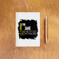 A5 Notepad | 120 Pages, Ruled/Unruled | 70 GSM Natural Shade Paper, 300 GSM Cover | Wire Bound | Everyday Use | Personalized | Typography | Sarcasm | Self-confidence | Everyday | Assertive | I’m Never Wrong - front_2 - White - mockup 3