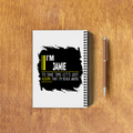 A5 Notepad | 120 Pages, Ruled/Unruled | 70 GSM Natural Shade Paper, 300 GSM Cover | Wire Bound | Everyday Use | Personalized | Typography | Sarcasm | Self-confidence | Everyday | Assertive | I’m Never Wrong - back_3 - White - mockup 6
