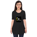 Maternity T-Shirt Dress | Women's Regular Fit | Bio-Washed Cotton Blend | Double-Stitched Comfort | Female | Personalized | Typography | Sarcasm | Self-confidence | Everyday | Assertive | I’m Never Wrong - front - Black - mockup 1