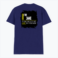 Men's V-Neck T-Shirt | Regular Fit | 180 GSM Bio-Washed Cotton | Durable Double-Stitched Seams | Everyday Wear | Personalized | Typography | Sarcasm | Self-confidence | Everyday | Assertive | I’m Never Wrong - back - Royal Blue - mockup 2