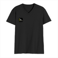 Men's V-Neck T-Shirt | Regular Fit | 180 GSM Bio-Washed Cotton | Durable Double-Stitched Seams | Everyday Wear | Personalized | Typography | Sarcasm | Self-confidence | Everyday | Assertive | I’m Never Wrong - right pocket - Black - mockup 4