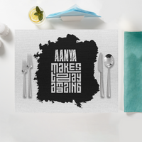 Placemat | Standard Dining | 100% Polyester | Durable, Fade-Proof, Soft | Unisex | Personalized | Typography | Positivity | Self-empowerment | Everyday | Uplifting