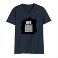 Men's V-Neck T-Shirt | Regular Fit | 180 GSM Bio-Washed Cotton | Durable Double-Stitched Seams | Everyday Wear | Personalized | Typography | Positivity | Self-empowerment | Everyday | Uplifting - front - Navy Blue - mockup 1