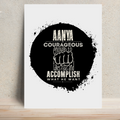 Metal Posters | 8x11.7 & 11.7x15.7 Inches | 1mm Thick Metal | Magnetic Mount | Waterproof | Glossy Finish | Home Decor | Personalized | Typography | Courage | Ambition | Self-purchase | Empowering | Courage To Conquer - front - White - mockup 1