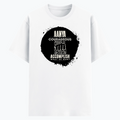 Cotton Stretch T-Shirt | Unisex Fit | 95% Cotton 5% Spandex | Breathable Flexible Durable | Adults | Personalized | Typography | Courage | Ambition | Self-purchase | Empowering | Courage To Conquer - front - White - mockup 1