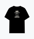 Cotton Stretch T-Shirt | Unisex Fit | 95% Cotton 5% Spandex | Breathable Flexible Durable | Adults | Personalized | Typography | Courage | Ambition | Self-purchase | Empowering | Courage To Conquer - back - Black - mockup 2