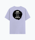 Cotton Stretch T-Shirt | Unisex Fit | 95% Cotton 5% Spandex | Breathable Flexible Durable | Adults | Personalized | Typography | Courage | Ambition | Self-purchase | Empowering | Courage To Conquer - back - Lavender - mockup 2