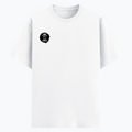 Cotton Stretch T-Shirt | Unisex Fit | 95% Cotton 5% Spandex | Breathable Flexible Durable | Adults | Personalized | Typography | Courage | Ambition | Self-purchase | Empowering | Courage To Conquer - right pocket - White - mockup 4
