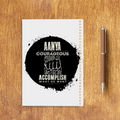 Sketchbook | A5 Size | 140 GSM Paper | Spiral Bound | Unisex | Personalized | Typography | Courage | Ambition | Self-purchase | Empowering | Courage To Conquer - back - White - mockup 2