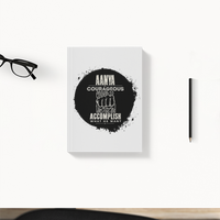 Daily Planner | 3-Month Undated | Soft-Bound | 204 Pages, Dotted Notes | Unisex Adult | Personalized | Typography | Courage | Ambition | Self-purchase | Empowering | Courage To Conquer