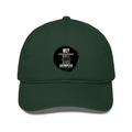 Classic Baseball Cap | Universal Fit | Drill Cotton | Sun Protection, Breathable | Unisex Adult | Personalized | Typography | Courage | Ambition | Self-purchase | Empowering | Courage To Conquer - front - Bottle Green - mockup 1