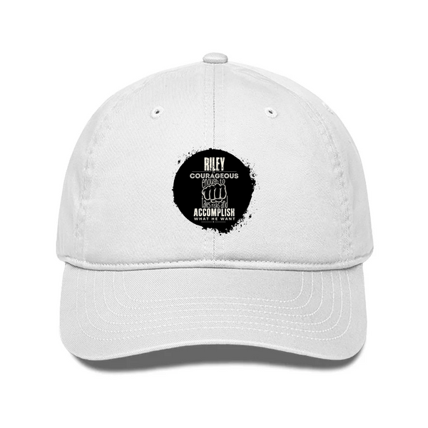 Classic Baseball Cap | Universal Fit | Drill Cotton | Sun Protection, Breathable | Unisex Adult | Personalized | Typography | Courage | Ambition | Self-purchase | Empowering | Courage To Conquer
