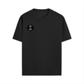 Male Standard Crew T-Shirt | Regular Fit | 100% Cotton (180 GSM) | Breathable, Durable | Men's | Personalized | Typography | Courage | Ambition | Self-purchase | Empowering | Courage To Conquer - left pocket - Black - mockup 5