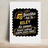 Metal Posters | 8x11.7 & 11.7x15.7 Inches | 1mm Thick Metal | Magnetic Mount | Waterproof | Glossy Finish | Home Decor | Personalized | Bold Graphic | Pop Culture | Celebrity | Everyday | Assertive | Bacchha Hai Tu