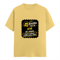 Female Classic Crew T-Shirt | Regular Fit | 180 GSM Bio-Washed Cotton Blend | Pre-Shrunk, Double-Stitched | Women | Personalized | Bold Graphic | Pop Culture | Celebrity | Everyday | Assertive | Bacchha Hai Tu - front - Yellow - mockup 1