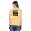 Female Classic Crew T-Shirt | Regular Fit | 180 GSM Bio-Washed Cotton Blend | Pre-Shrunk, Double-Stitched | Women | Personalized | Bold Graphic | Pop Culture | Celebrity | Everyday | Assertive | Bacchha Hai Tu - back - Beige - mockup 2