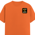 Female Classic Crew T-Shirt | Regular Fit | 180 GSM Bio-Washed Cotton Blend | Pre-Shrunk, Double-Stitched | Women | Personalized | Bold Graphic | Pop Culture | Celebrity | Everyday | Assertive | Bacchha Hai Tu - left pocket - Orange - mockup 3