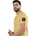 Female Classic Crew T-Shirt | Regular Fit | 180 GSM Bio-Washed Cotton Blend | Pre-Shrunk, Double-Stitched | Women | Personalized | Bold Graphic | Pop Culture | Celebrity | Everyday | Assertive | Bacchha Hai Tu - left sleeve - Beige - mockup 5