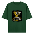 Oversized Classic T-Shirt | Unisex Relaxed Fit | 100% Super-Combed Cotton | Pre-Shrunk, Double-Stitched | Adults | Personalized | Bold Graphic | Pop Culture | Celebrity | Everyday | Assertive | Bacchha Hai Tu - front - Bottle Green - mockup 1