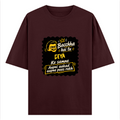 Oversized Classic T-Shirt | Unisex Relaxed Fit | 100% Super-Combed Cotton | Pre-Shrunk, Double-Stitched | Adults | Personalized | Bold Graphic | Pop Culture | Celebrity | Everyday | Assertive | Bacchha Hai Tu - front - Maroon - mockup 1