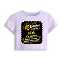 Female Baby Tee | Cropped Fit | Cotton Spandex Blend | Stretchy & Breathable | Women | Personalized | Bold Graphic | Pop Culture | Celebrity | Everyday | Assertive | Bacchha Hai Tu - front - Lavender - mockup 1