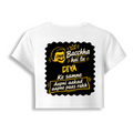Female Baby Tee | Cropped Fit | Cotton Spandex Blend | Stretchy & Breathable | Women | Personalized | Bold Graphic | Pop Culture | Celebrity | Everyday | Assertive | Bacchha Hai Tu - back - White - mockup 2