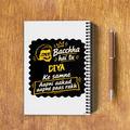 A5 Notepad | 120 Pages, Ruled/Unruled | 70 GSM Natural Shade Paper, 300 GSM Cover | Wire Bound | Everyday Use | Personalized | Bold Graphic | Pop Culture | Celebrity | Everyday | Assertive | Bacchha Hai Tu - back - White - mockup 2