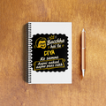 A5 Notepad | 120 Pages, Ruled/Unruled | 70 GSM Natural Shade Paper, 300 GSM Cover | Wire Bound | Everyday Use | Personalized | Bold Graphic | Pop Culture | Celebrity | Everyday | Assertive | Bacchha Hai Tu - front_3 - White - mockup 5