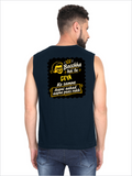 Male Sleeveless T-Shirt | Regular Fit Men | 180 GSM Bio-Washed Cotton Blend | Pre-Shrunk, Double-Stitched | Personalized | Bold Graphic | Pop Culture | Celebrity | Everyday | Assertive | Bacchha Hai Tu - back - Navy Blue - mockup 2