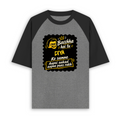 Unisex Oversized Raglan T-Shirt | Relaxed Fit | 180 GSM Bio-Washed Cotton | Two-Tone Design | Soft Comfort | Personalized | Bold Graphic | Pop Culture | Celebrity | Everyday | Assertive | Bacchha Hai Tu - front - mockup 1