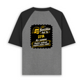 Unisex Oversized Raglan T-Shirt | Relaxed Fit | 180 GSM Bio-Washed Cotton | Two-Tone Design | Soft Comfort | Personalized | Bold Graphic | Pop Culture | Celebrity | Everyday | Assertive | Bacchha Hai Tu - back - mockup 2