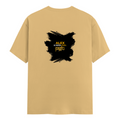 Male Classic Crew T-Shirt | Men's Regular Fit | 180 GSM Bio-Washed Cotton | Pre-Shrunk, Double-Stitched | Personalized | Typography | Travel | Everyday | Confident | Verified Travel Paglu - back - Beige - mockup 2