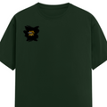 Male Classic Crew T-Shirt | Men's Regular Fit | 180 GSM Bio-Washed Cotton | Pre-Shrunk, Double-Stitched | Personalized | Typography | Travel | Everyday | Confident | Verified Travel Paglu - right pocket - Bottle Green - mockup 4