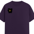 Male Classic Crew T-Shirt | Men's Regular Fit | 180 GSM Bio-Washed Cotton | Pre-Shrunk, Double-Stitched | Personalized | Typography | Travel | Everyday | Confident | Verified Travel Paglu - right pocket - Purple - mockup 4