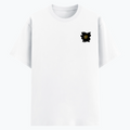 Cotton Stretch T-Shirt | Unisex Fit | 95% Cotton 5% Spandex | Breathable Flexible Durable | Adults | Personalized | Typography | Travel | Everyday | Confident | Verified Travel Paglu - left pocket - White - mockup 3