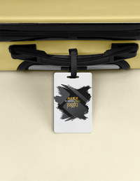 Luggage Tag | Travel Accessory | Acrylic | Durable, Double-Sided, Secure Strap | Unisex | Personalized | Typography | Travel | Everyday | Confident | Verified Travel Paglu
