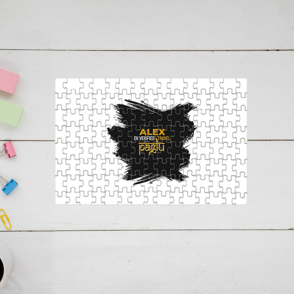 Jigsaw Puzzle | 120 Pieces A4 Size | Recycled Paper Semi-Glossy Finish | Fade-Proof Engaging Entertainment | Unisex | Personalized | Typography | Travel | Everyday | Confident | Verified Travel Paglu