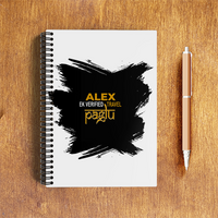 A5 Notepad | 120 Pages, Ruled/Unruled | 70 GSM Natural Shade Paper, 300 GSM Cover | Wire Bound | Everyday Use | Personalized | Typography | Travel | Everyday | Confident | Verified Travel Paglu