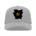 Baseball Ottoman Cap | Universal Fit | Ottoman Fabric | Adjustable Strap, Structured | Unisex Adult | Personalized | Typography | Travel | Everyday | Confident | Verified Travel Paglu - front - Grey - mockup 1