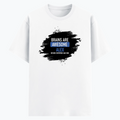 Cotton Stretch T-Shirt | Unisex Fit | 95% Cotton 5% Spandex | Breathable Flexible Durable | Adults | Personalized | Typography | Intelligence | Humor | Everyday | Humorous | Brains Are Awesome - front - White - mockup 1