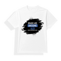 Unisex Jersey T-Shirt | Adults | Polyester Honeycomb Mesh | Breathable, Quick-Dry | Unisex Fit | Personalized | Typography | Intelligence | Humor | Everyday | Humorous | Brains Are Awesome - front - mockup 1